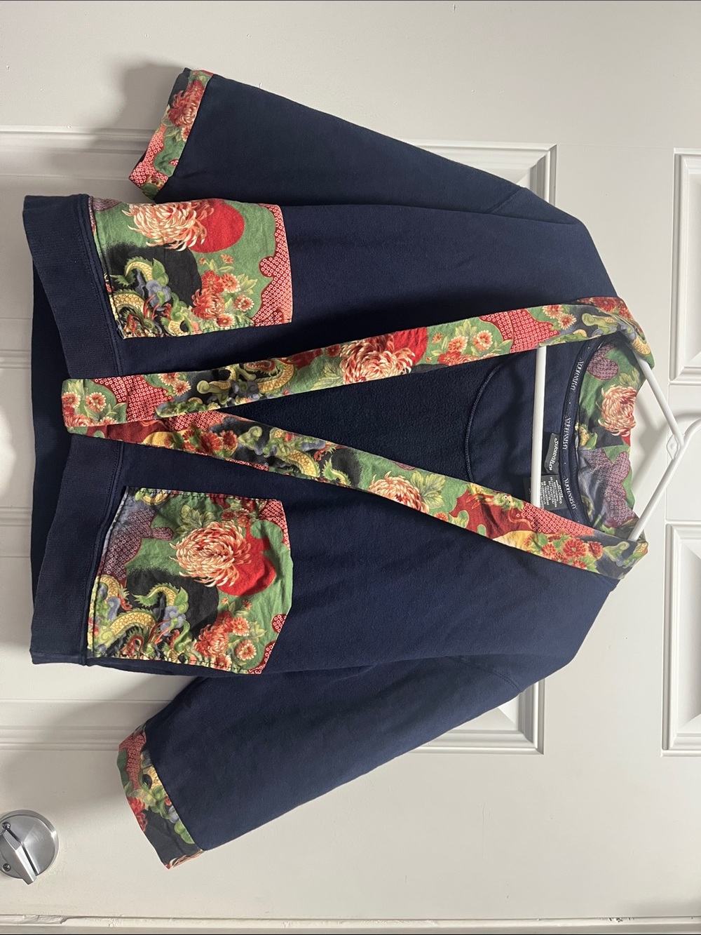 St John’s Bay Floral-Trim Open Front Jacket - Women's